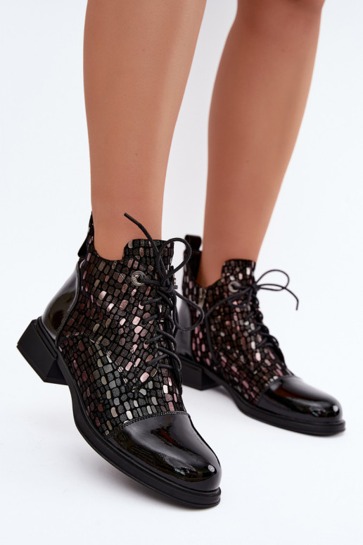 Bottes isolées pour femmes en daim synthétique D&A LZ62-2030 noires