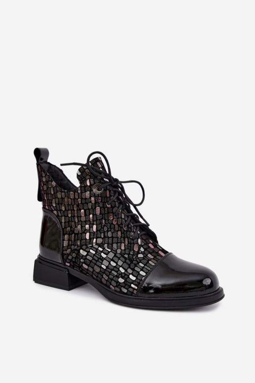 Bottes isolées pour femmes en daim synthétique D&A LZ62-2030 noires
