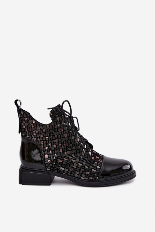 Bottes isolées pour femmes en daim synthétique D&A LZ62-2030 noires