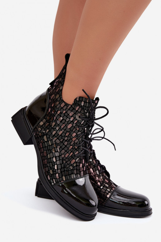 Bottes isolées pour femmes en daim synthétique D&A LZ62-2030 noires