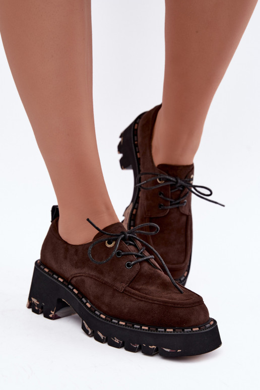Bottes pour femmes en daim synthétique Klocke Artiker 59C0276 chocolat