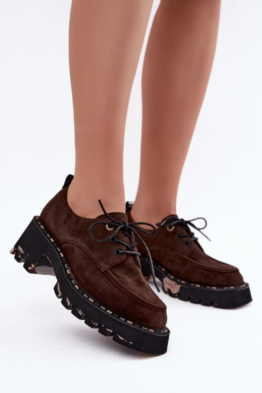 Bottes pour femmes en daim synthétique Klocke Artiker 59C0276 chocolat