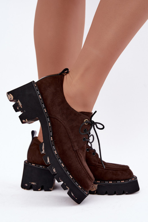 Bottes pour femmes en daim synthétique Klocke Artiker 59C0276 chocolat