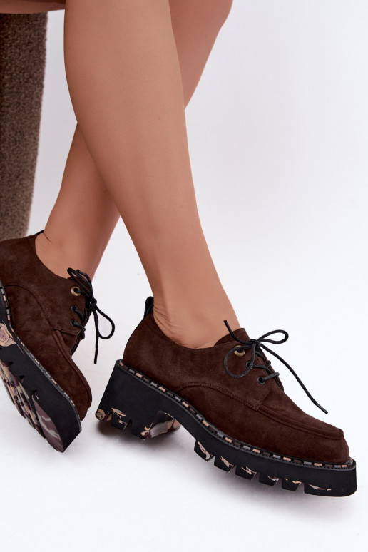 Bottes pour femmes en daim synthétique Klocke Artiker 59C0276 chocolat