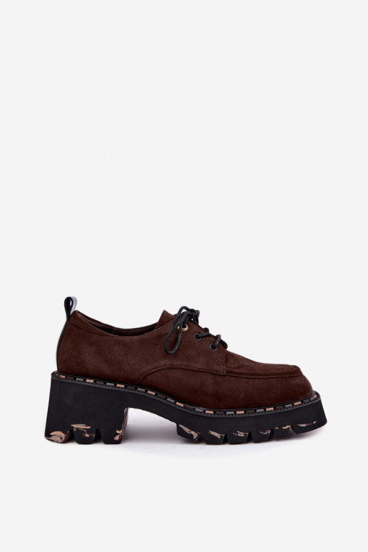Bottes pour femmes en daim synthétique Klocke Artiker 59C0276 chocolat