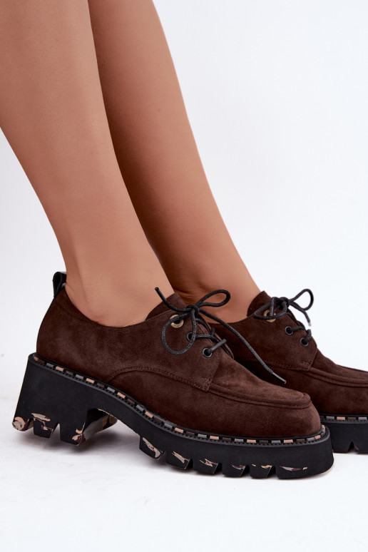 Bottes pour femmes en daim synthétique Klocke Artiker 59C0276 chocolat