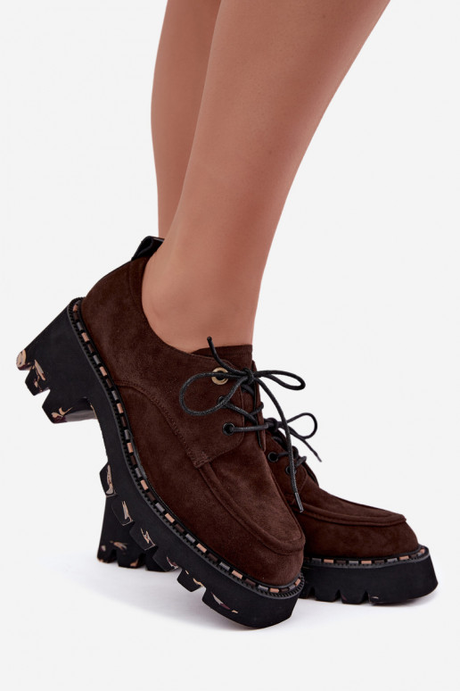 Bottes pour femmes en daim synthétique Klocke Artiker 59C0276 chocolat