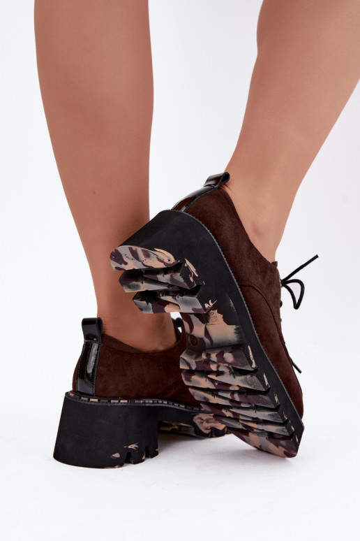 Bottes pour femmes en daim synthétique Klocke Artiker 59C0276 chocolat