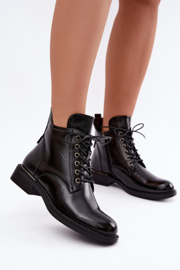 bottines isolées avec talons larges Vinceza 58677 en noir 2
