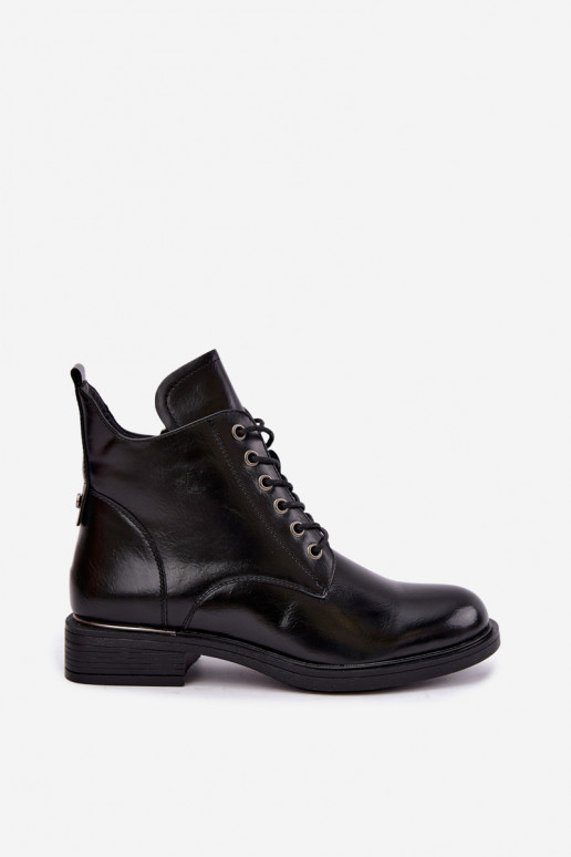 bottines isolées avec talons larges Vinceza 58677 en noir