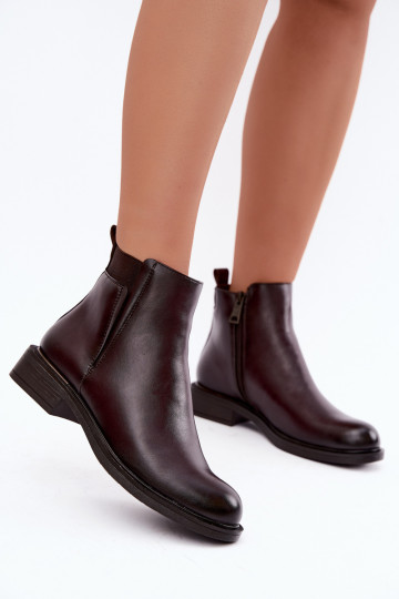 bottines isolées pour femmes avec talons larges Vinceza 58690 en bordeaux