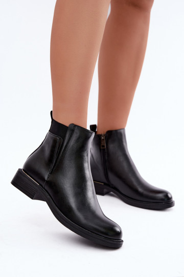 bottines isolées pour femmes avec talons larges Vinceza 58690 en noir 2