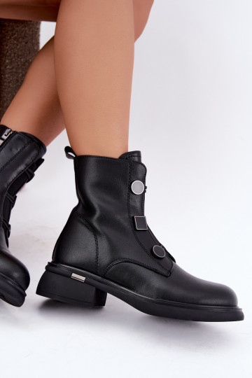 bottines isolées avec détails géométriques D&A MK62-7030 en noir