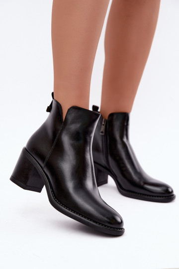 Bottines isolées avec talons en noir Vinceza 58650 2