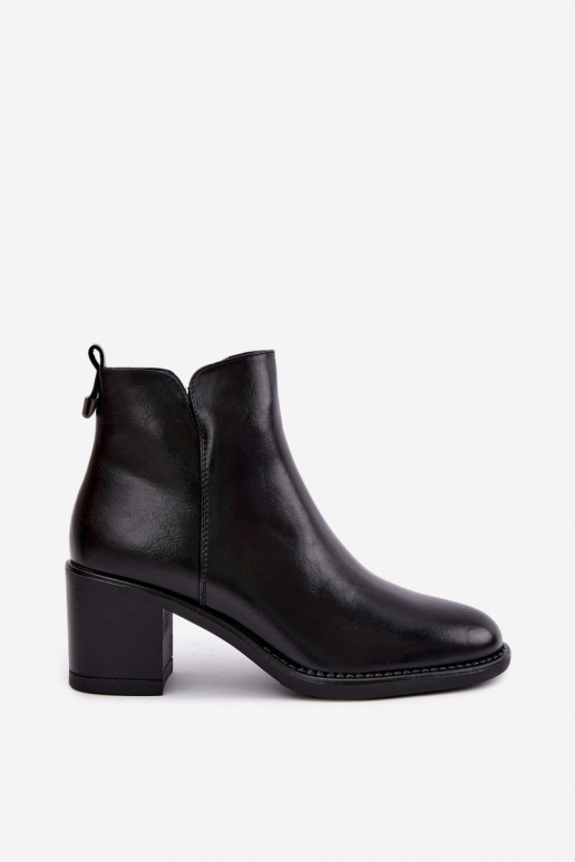 Bottines isolées avec talons en noir Vinceza 58650