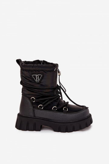 Bottes de neige noires pour enfants Adelisse 2