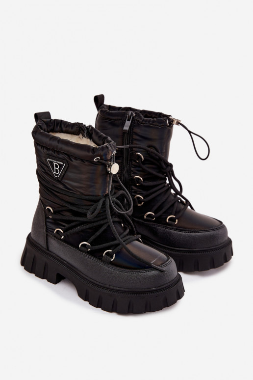 Bottes de neige noires pour enfants Adelisse
