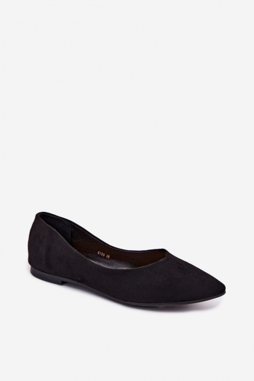 Ballerines noires en daim synthétique Lelisa