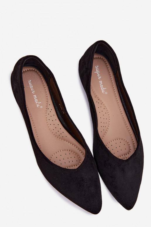 Ballerines noires en daim synthétique Lelisa