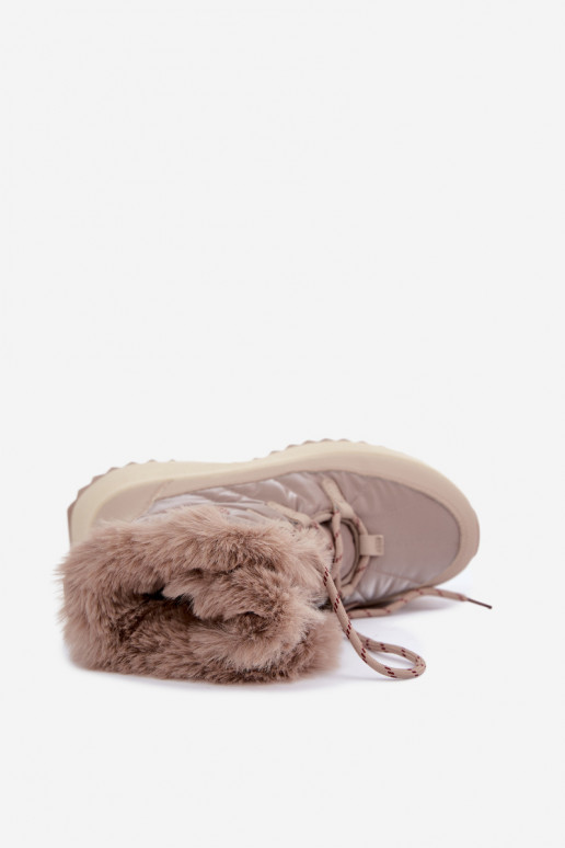 Bottes de neige couleur sable avec plateforme et fourrure Big Star UU274221