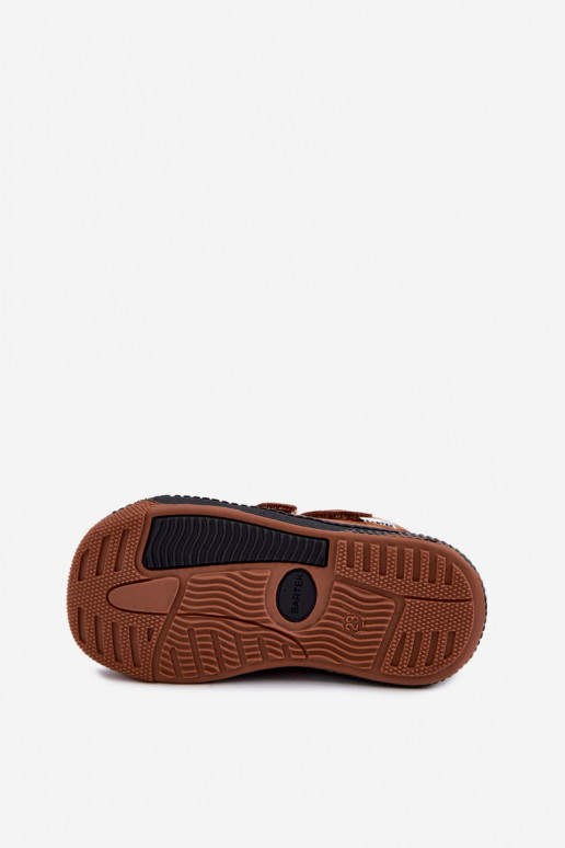 Chaussures pour enfants en cuir marron Bartek 8631673