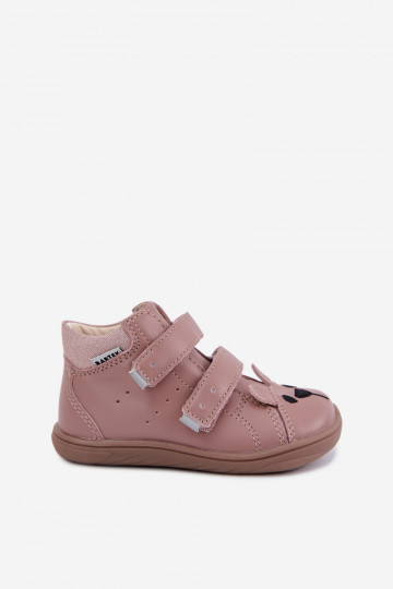 Chaussures pour enfants en cuir rose Barefoot Bartek 8631985 2