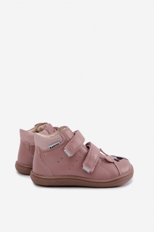 Chaussures pour enfants en cuir rose Barefoot Bartek 8631985