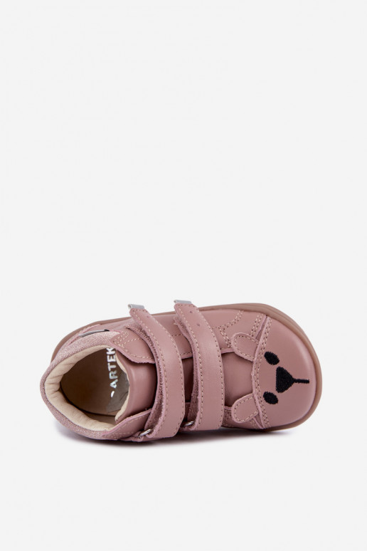 Chaussures pour enfants en cuir rose Barefoot Bartek 8631985