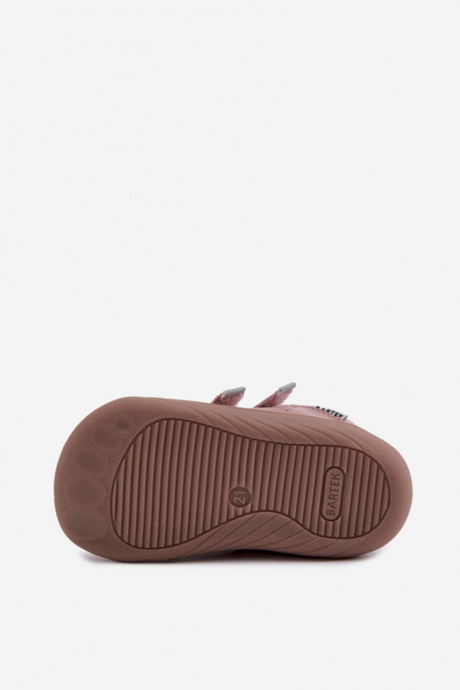 Chaussures pour enfants en cuir rose Barefoot Bartek 8631985