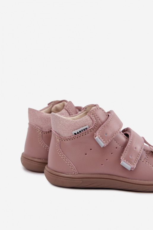 Chaussures pour enfants en cuir rose Barefoot Bartek 8631985
