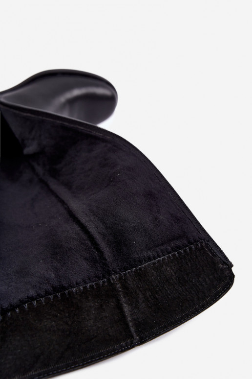 Bottes en cuir isolées avec talons décorés Sergio Leone KZ-13 noires