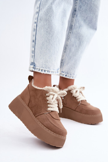 Bottes de neige pour femmes avec plateforme et fourrure Luma sable 2
