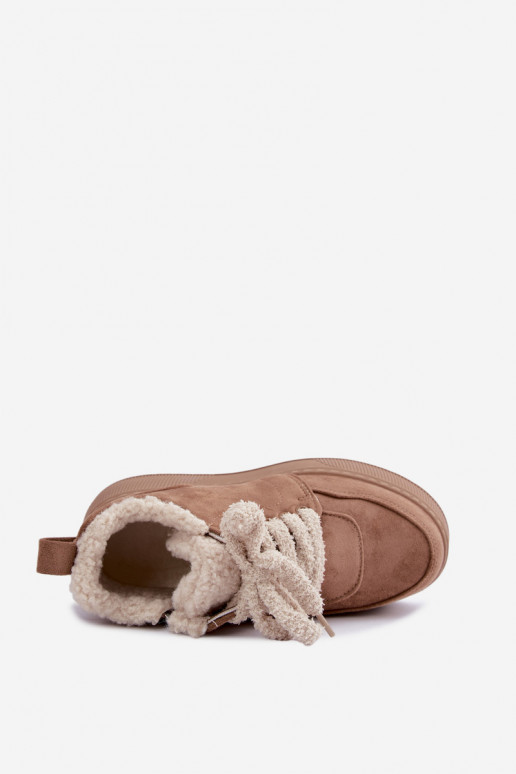 Bottes de neige pour femmes avec plateforme et fourrure Luma sable