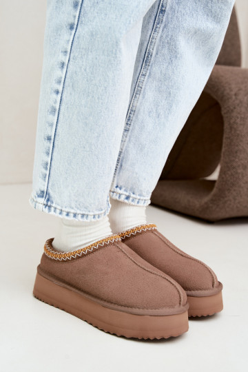 Bottes de neige en daim synthétique avec bande décorative Vinceza 97972 sable 2