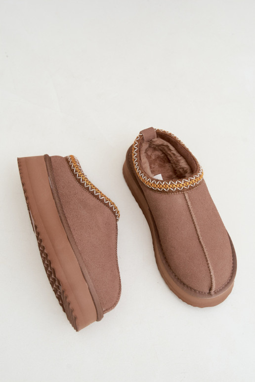 Bottes de neige en daim synthétique avec bande décorative Vinceza 97972 sable