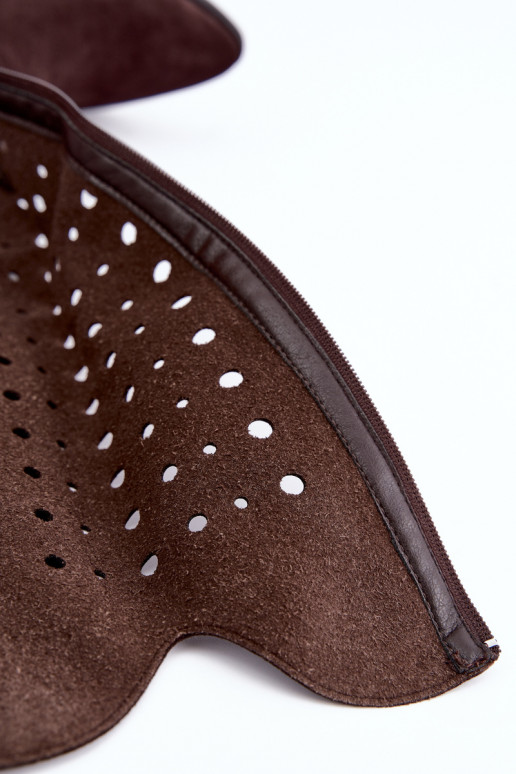 Bottes hautes avec éléments perforés Kireya chocolat
