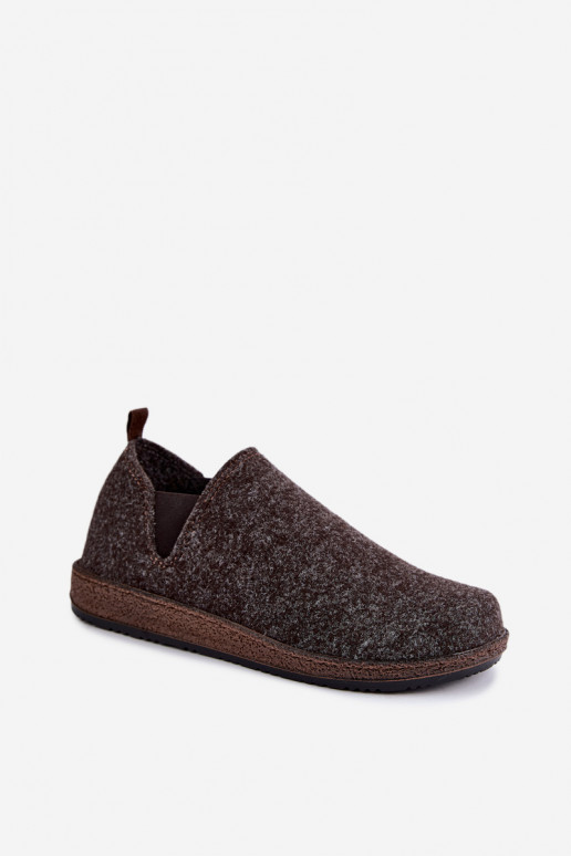 Chaussures d'intérieur pour femmes Inblu NL000013 marron foncé
