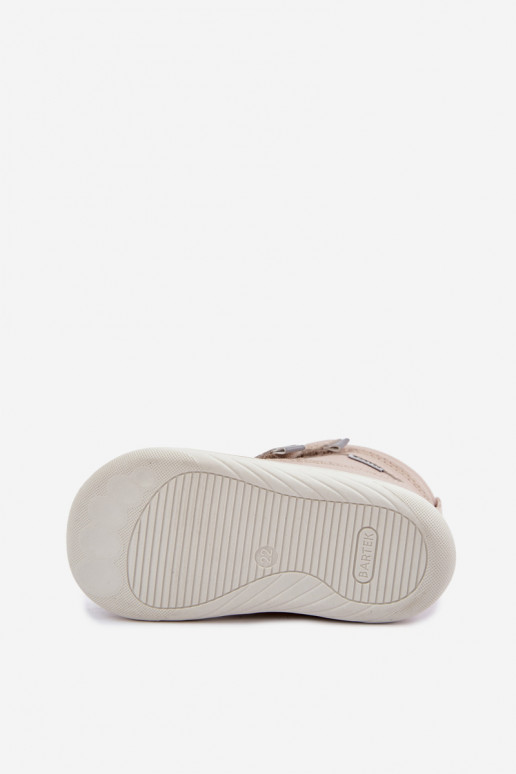 Bottes de neige en cuir pour enfants Barefoot Bartek 8401454 couleur sable