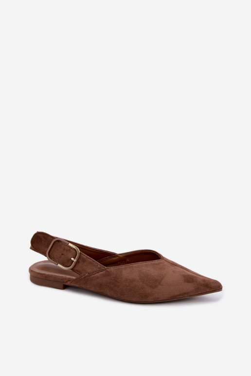 Ballerines pour femmes avec boucles en couleur marron Tanelia