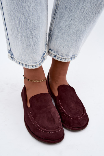 Mocassins pour femmes en couleur bordeaux Mireliah