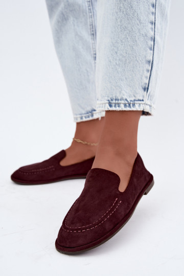 Mocassins pour femmes en couleur bordeaux Mireliah 2
