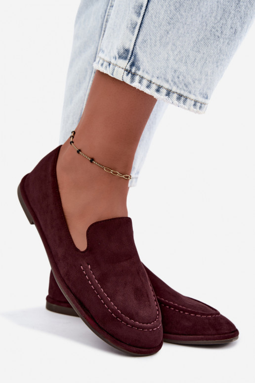 Mocassins pour femmes en couleur bordeaux Mireliah