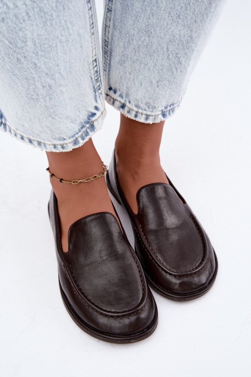 Mocassins pour femmes en couleur chocolat Mireliah