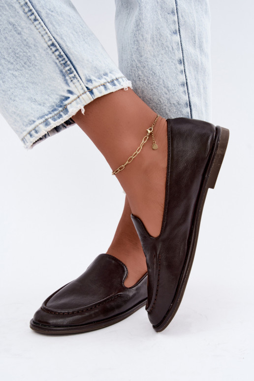 Mocassins pour femmes en couleur chocolat Mireliah