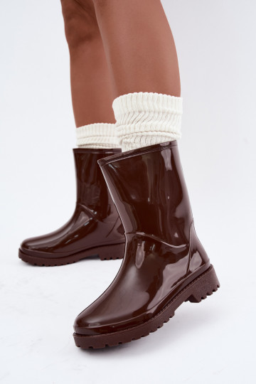 Bottes en caoutchouc pour femmes en couleur brun foncé Elvara 2