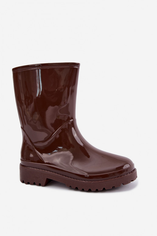 Bottes en caoutchouc pour femmes en couleur brun foncé Elvara
