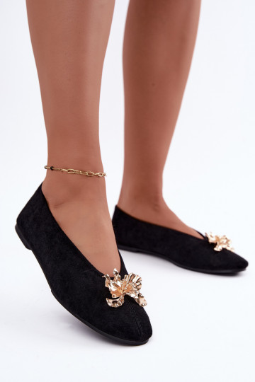 Ballerines avec embellissements en noir Briellea 2