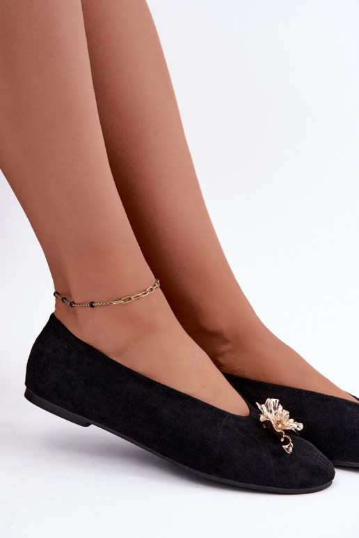 Ballerines avec embellissements en noir Briellea