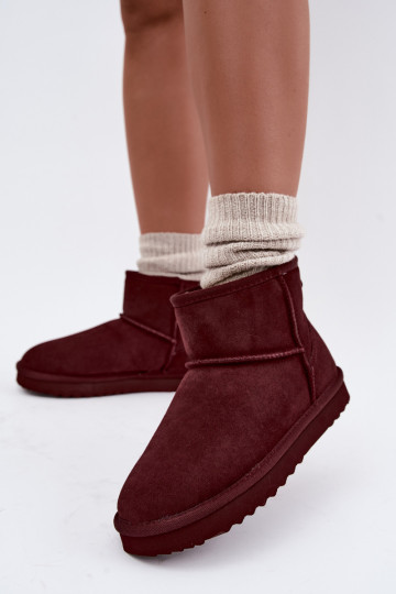 Bottes de neige chaudes en faux daim avec fourrure à l'intérieur en noir Amandine 2