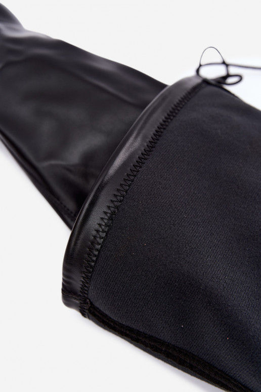 Bottes au-dessus du genou noires avec talons Primelle